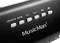 Zwarte draagbare luidspreker met merknaam 'MusicMan' en bedieningselementen voor USB/SD/FM, Afspelen/Pauzeren, Harder, Zachter, Volgende, Vorige.