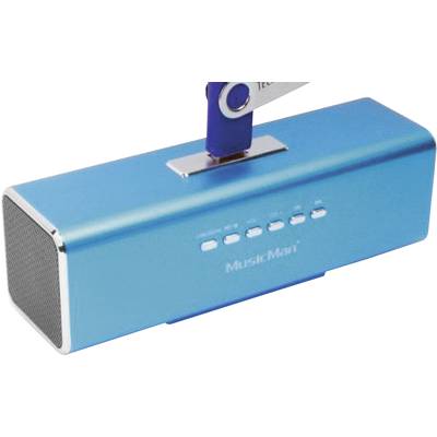 Technaxx MusicMan MA Lautsprecher  Mini-luidspreker AUX, FM radio, USB, SD Blauw