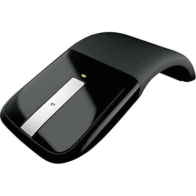 Microsoft Arc Touch Mouse Muis Radiografisch    Optisch Zwart 2 Toetsen 2400 dpi Touch-oppervlak