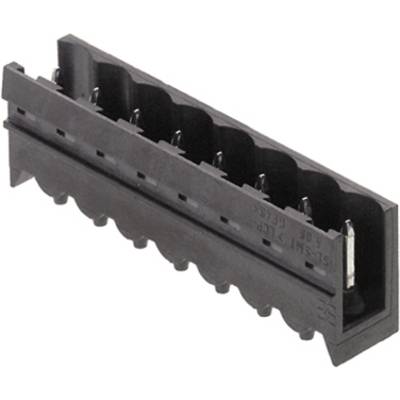 Een zwart elektrisch steekmodule met meerdere pennen voor het verbinden van schakelingen.