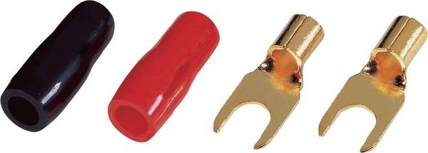 Sinuslive KSI 10 Vorkkabelschoen 10 mm² Schachtdiameter=5 mm Deels geïsoleerd Zwart, Rood 10 stuk(s)