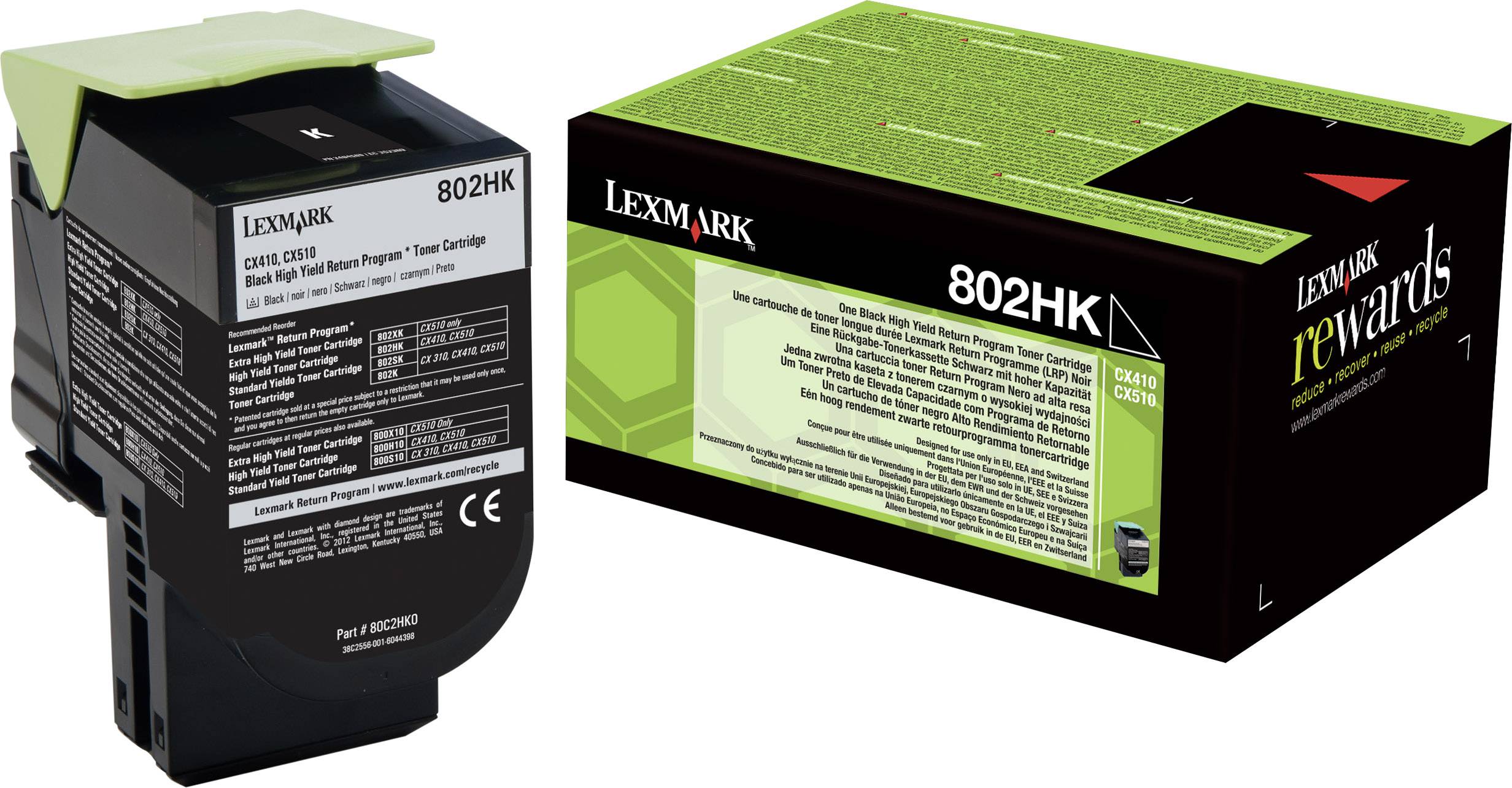 Lexmark Toner 802HK Origineel Zwart 4000 bladzijden 80C2HK0