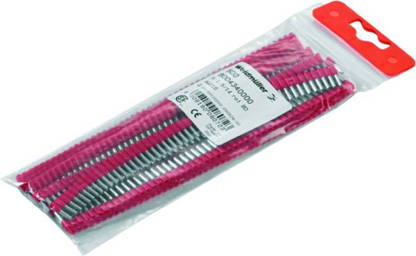 Weidmüller 9004340000 Adereindhulzen 1.5 mm² Deels geïsoleerd Rood 500 stuk(s)