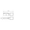 Weidmüller 9036290000 Stiftkabelschoen Haakvormig 0.205 mm² 1.50 mm² Deels geïsoleerd Zwart 100 stuk(s)