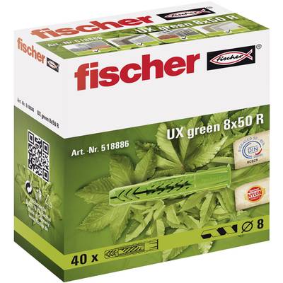 Fischer UX GREEN 8 x 50 R Universele pluggen 50 mm 8 mm 518886 40 stuk(s)