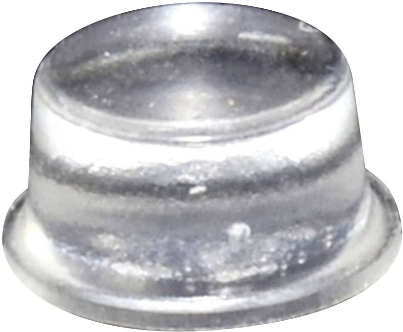 Een ronde, glanzende metalen dop, mogelijk bedoeld voor het beschermen van schroefkoppen of als afsluiting.