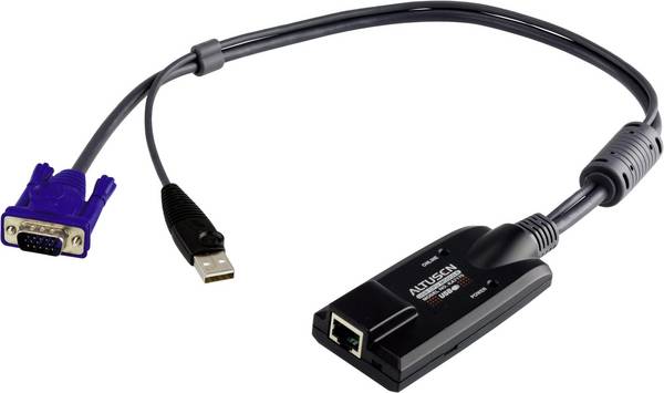 ATEN KVM Adapter [1x VGA-stekker, USB-A 2.0 stekker - 1x RJ45-bus] 0.20 m Zwart