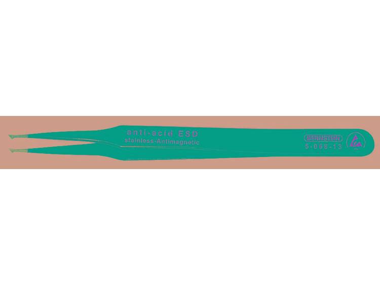 Bernstein SMD-pincet punt haaks, 1,6 mm breed, met ESD-coating Lengte 120 mm 5-068-13
