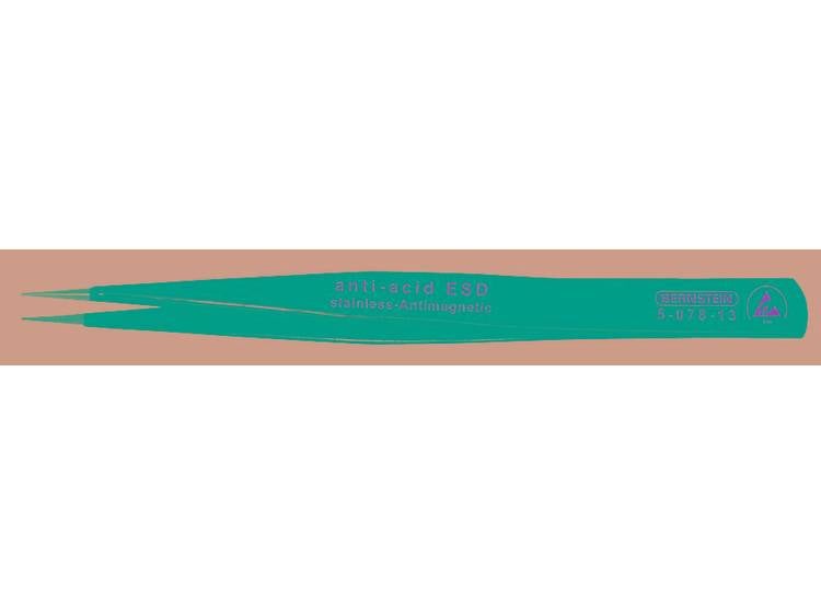 Bernstein SMD-pincet spits toelopend, beitelvormig, ESD-coating Lengte 130 mm 5-078-13