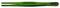 Groene kunststof pincet met geribde greep en opschrift 'B-417-9 Bernstein'.