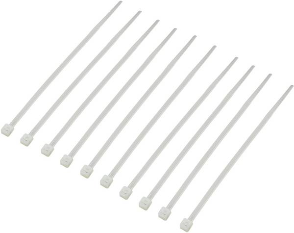 TRU COMPONENTS 1592855 TC-CV100K203 Kabelbinder 100 mm 2.50 mm Natuur  1000 stuk(s)