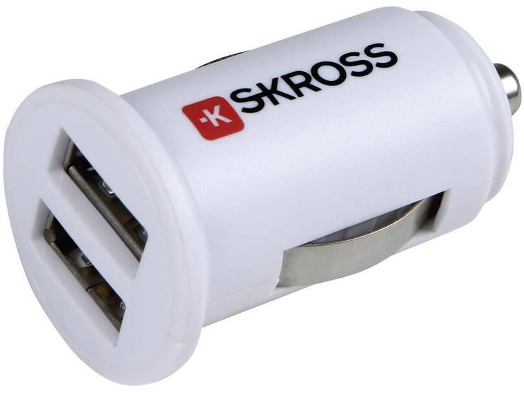 Skross Adapter voor sigarettenaansteker Midget Dual USB Car Charger 1 A Stroombelasting (max.): 1 A 