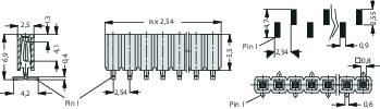 'ASCII-Art: Een reeks computers, verbonden door kabels en beschreven met tekstregels.'