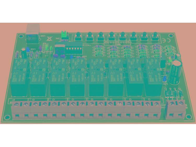 Velleman USB-relaiskaart 8-kanaals Module 9 10 V~ of 12 14 V= Uitgangsvermogen 16 A 8 relaisuitgange