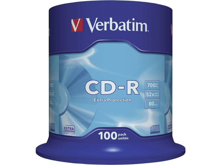 Verbatim CD-R 43411 52x 700 MB 80 min. 100 Stuks