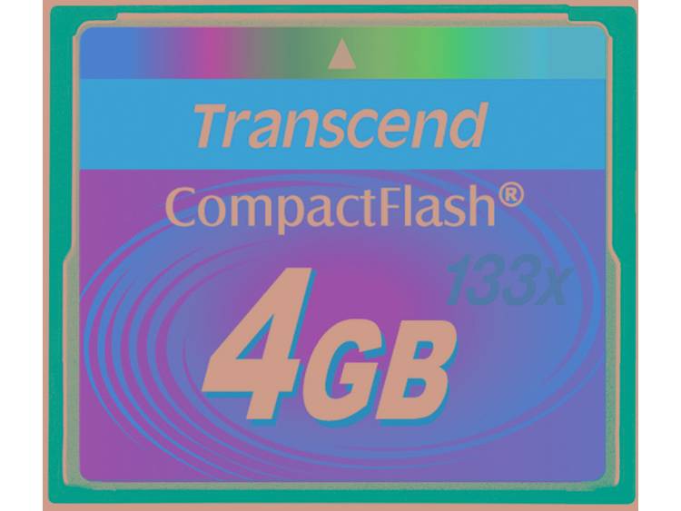 Transcend 4GB 133X CompactFlash Kaart (TS4GCF133)