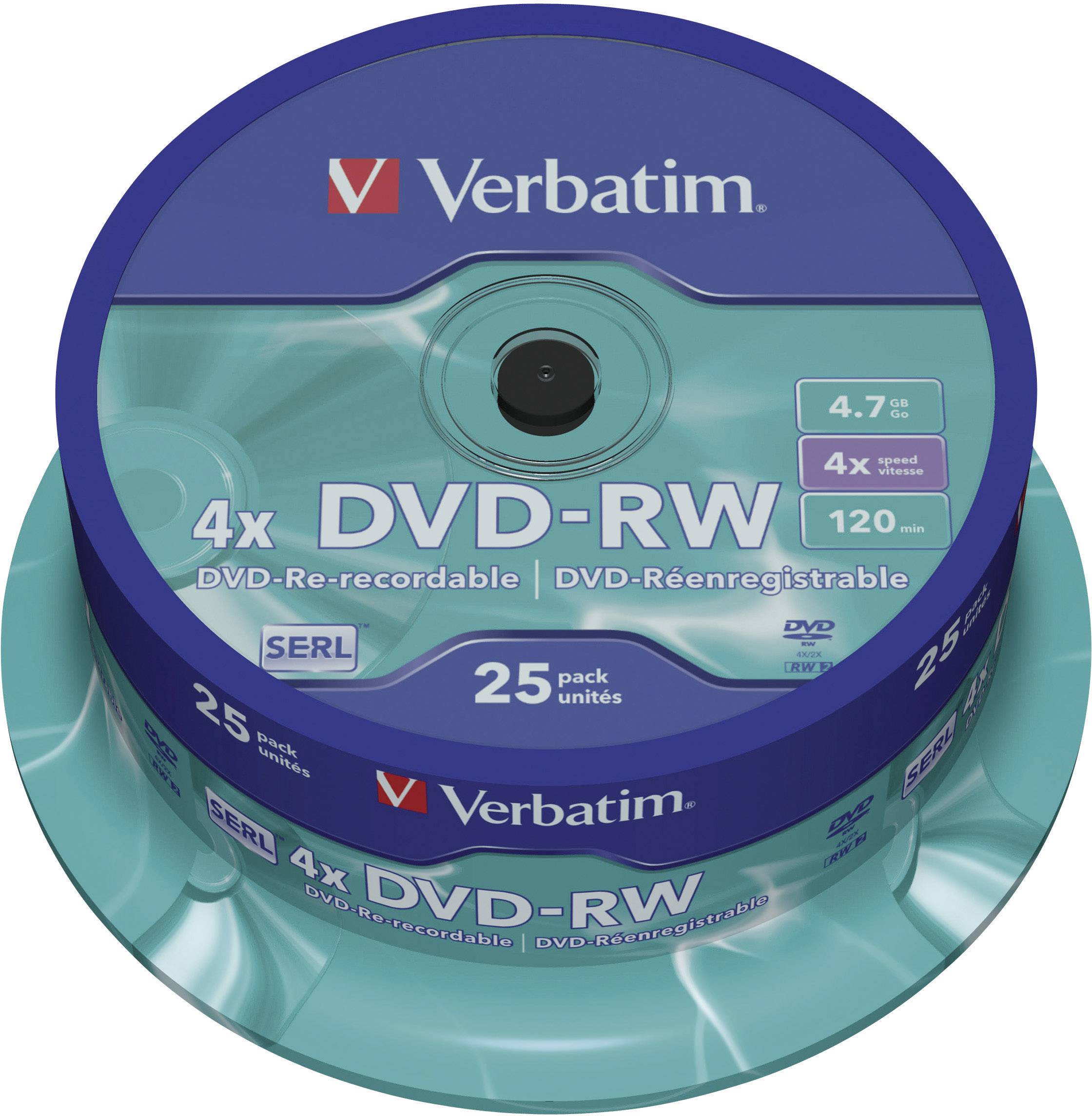 Verbatim 43639 DVD-RW disc 4.7 GB 25 stuk(s) Spindel kopen ? Conrad Electronic