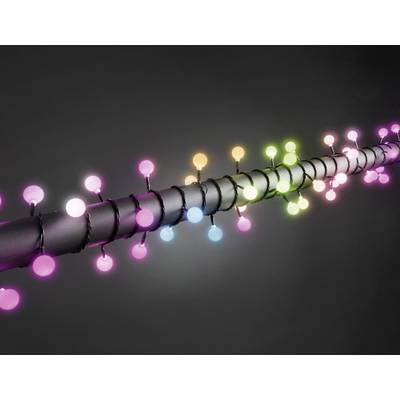 Konstsmide 3699-500 Micro-lichtketting Ballen Buiten  werkt op het lichtnet Aantal lampen 80 LED Meerkleurig Verlichte l