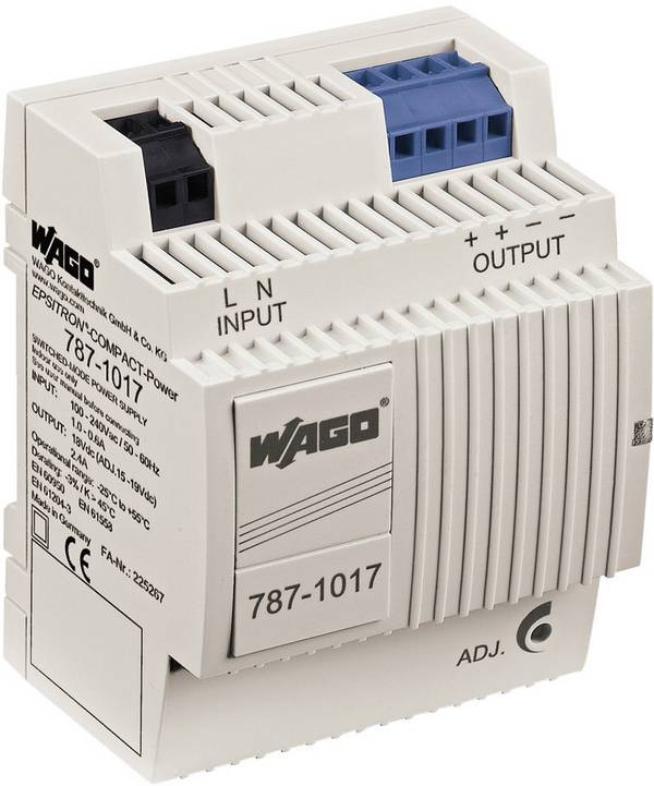 WAGO 787-1017 DIN-rail netvoeding 18 V/DC 2.4 A 43.2 W Aantal uitgangen:1 x Inhoud 1 stuk(s)