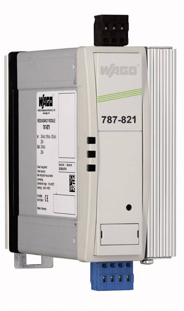 Industrieel voedingsapparaat van WAGO, model 787-821, gebruikt voor gelijkstroomvoeding in elektrische installaties, afgebeeld.