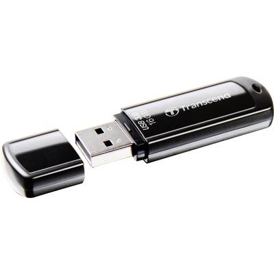 USB-stick met verwijderde dop, capaciteit 16 GB, merk Transcend, USB 3.0-compatibel.