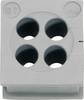 Icotek QT 4/4 Kabeldoorvoering Klem-Ø (max.) 4 mm Elastomeer Grijs 1 stuk(s)