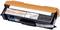 Printertoner-cartridge met oranje deksel en waarschuwingslabels. Geschikt voor Brother-printers.