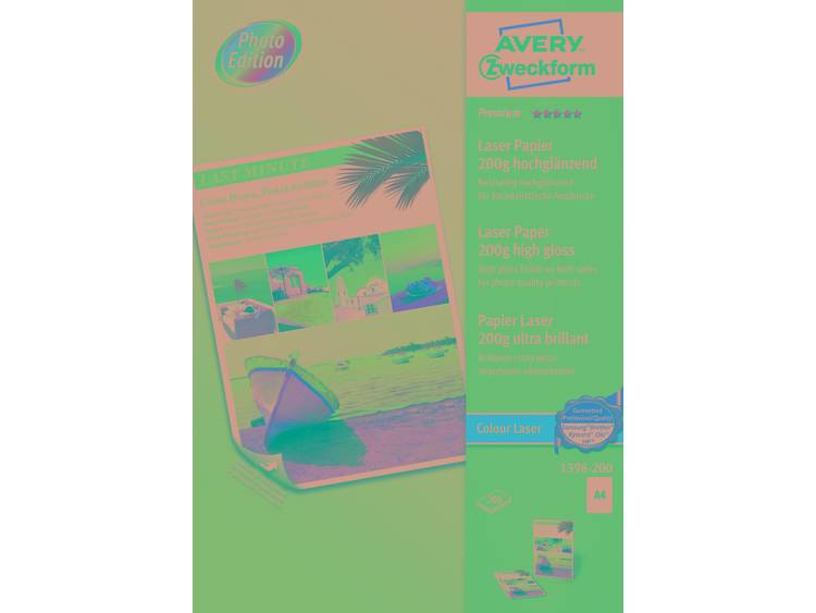 Avery-Zweckform Laser Paper Premium glossy Laserprintpapier DIN A4 200 g-m² 200 vellen Wit