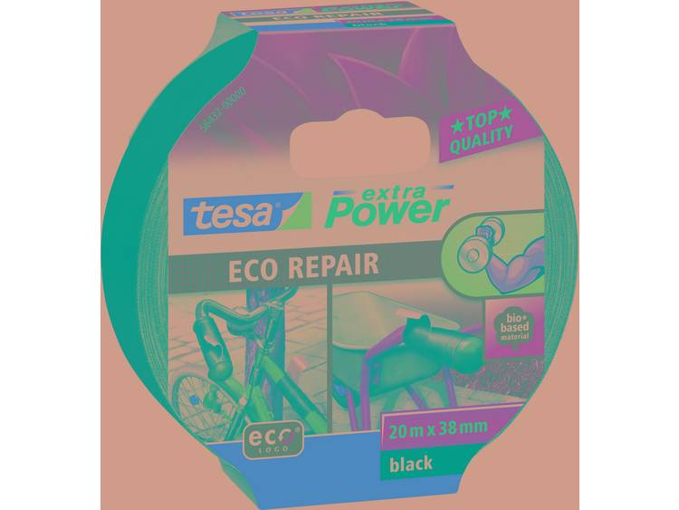 Tesa extra power eco repair textieltape zwart 20 m:x 38 mm