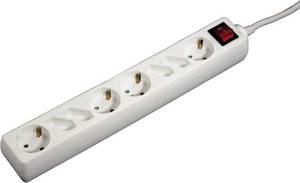 Conrad Hama 00047776 Stekkerdoos met schakelaar 8-voudig Wit Randaarde stekker 1 stuk(s) aanbieding