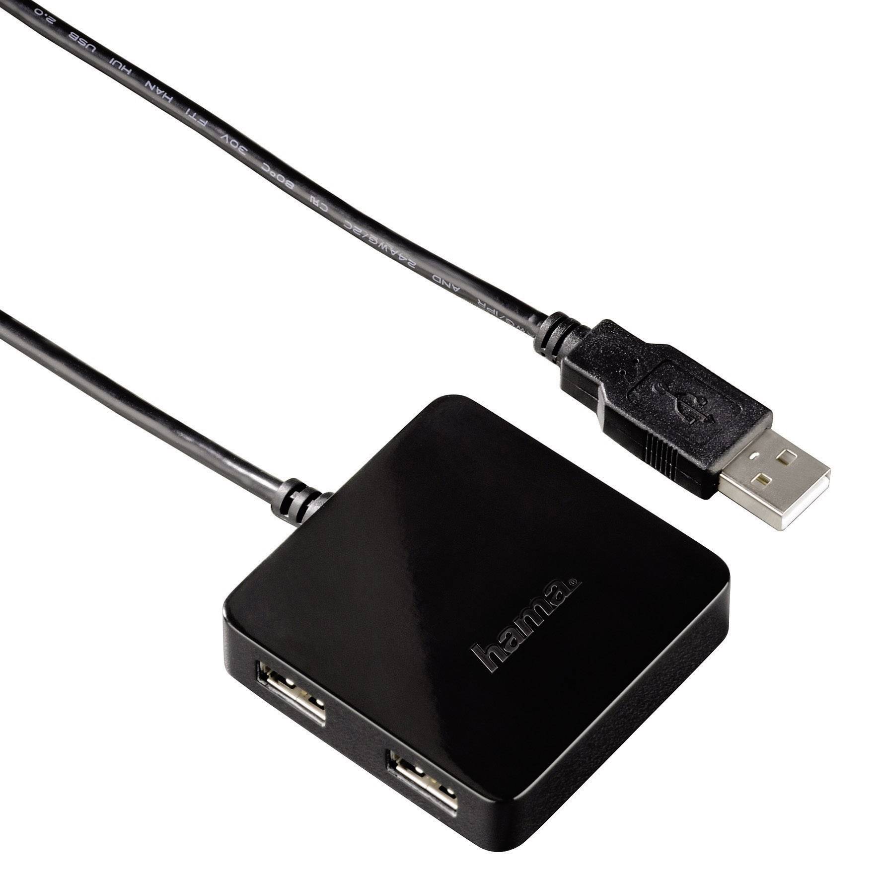 Hama 4 poorten USB 2.0-hub Zwart | Conrad.be