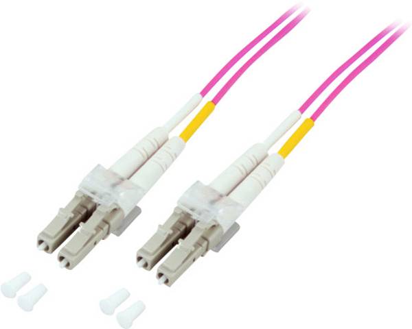 EFB Elektronik O0319.5 Glasvezel Optische vezel Aansluitkabel 5.00 m Violet [1x LC-stekker - 1x LC-stekker] 50/125 µ Multimode OM4