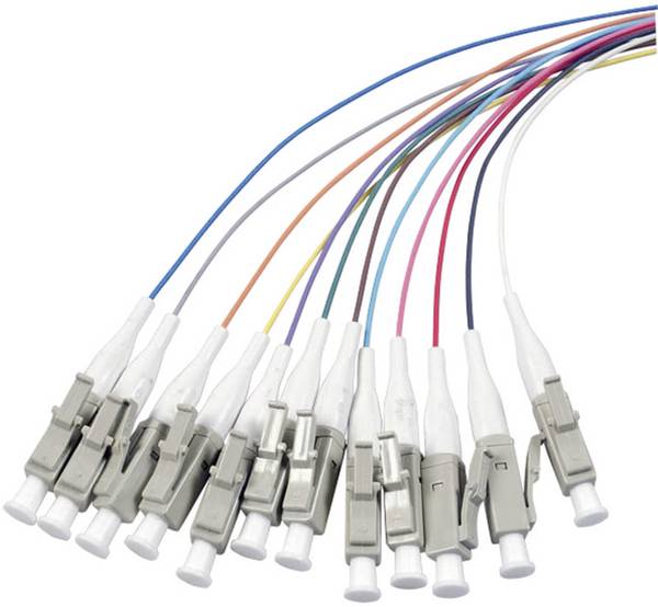 EFB Elektronik O3483.2 Glasvezel Optische vezel Aansluitkabel 2.00 m Bont [1x LC-stekker - 1x Open kabeleinde] 50/125 µ Multimode OM4