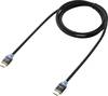 SpeaKa Professional SP-7870024 HDMI-kabel HDMI Aansluitkabel HDMI-A-stekker, HDMI-A-stekker 1.00 m Zwart 4K UHD, Audio Return Channel (ARC), Gesleeved, Met LED