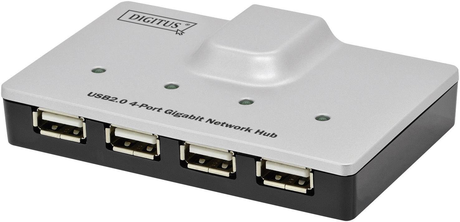 Digitus DA70252 NetwerkUSBserver LAN (10/100/1000 MBit/s), USB 2.0