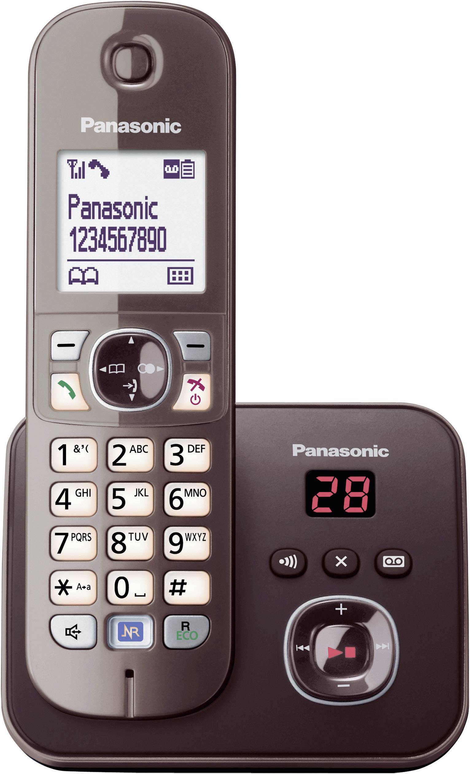Panasonic KX-TG6821 DECT, GAP Draadloze DECT-telefoon Antwoordapparaat, Handsfree Mokka-1