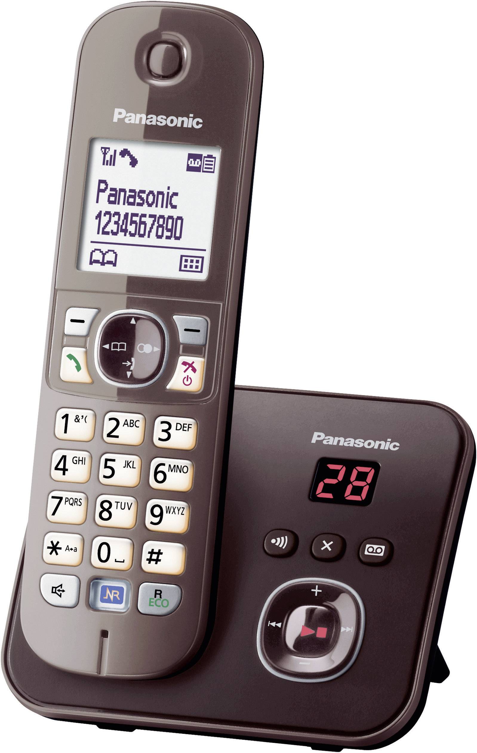 Panasonic KX-TG6821 DECT, GAP Draadloze DECT-telefoon Antwoordapparaat, Handsfree Mokka
