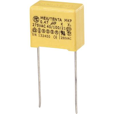 TRU COMPONENTS MKP-X2 1 stuk(s) MKP-X2-ontstoringscondensator Radiaal bedraad 0.47 µF 275 V/AC 10 % 15 mm (l x b x h) 18