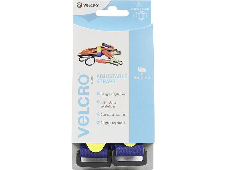 Velcro VEL-EC60328 Klittenband met riem Haak- en lusdeel (l x b) 460 mm x 25 mm Blauw 2 stuks