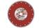Rode diamant-doorslijpschijf met zilveren rand, diameter 230 mm, geschikt voor steenbewerking, max. 6600 toeren per minuut.