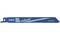 Blauw decoupeerzaagblad met opschrift 'wolfcraft 2299 swiss made'.