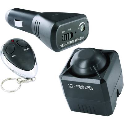 Smartwares  Auto-alarmsysteem Incl. afstandsbediening, Binnenbewaking, Schoksensor  12 V 