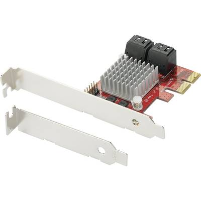 Renkforce RF-939524 4 poorten SATA-controller PCIe x4 Geschikt voor: SATA SSD Incl. Low-Profile slotplaat