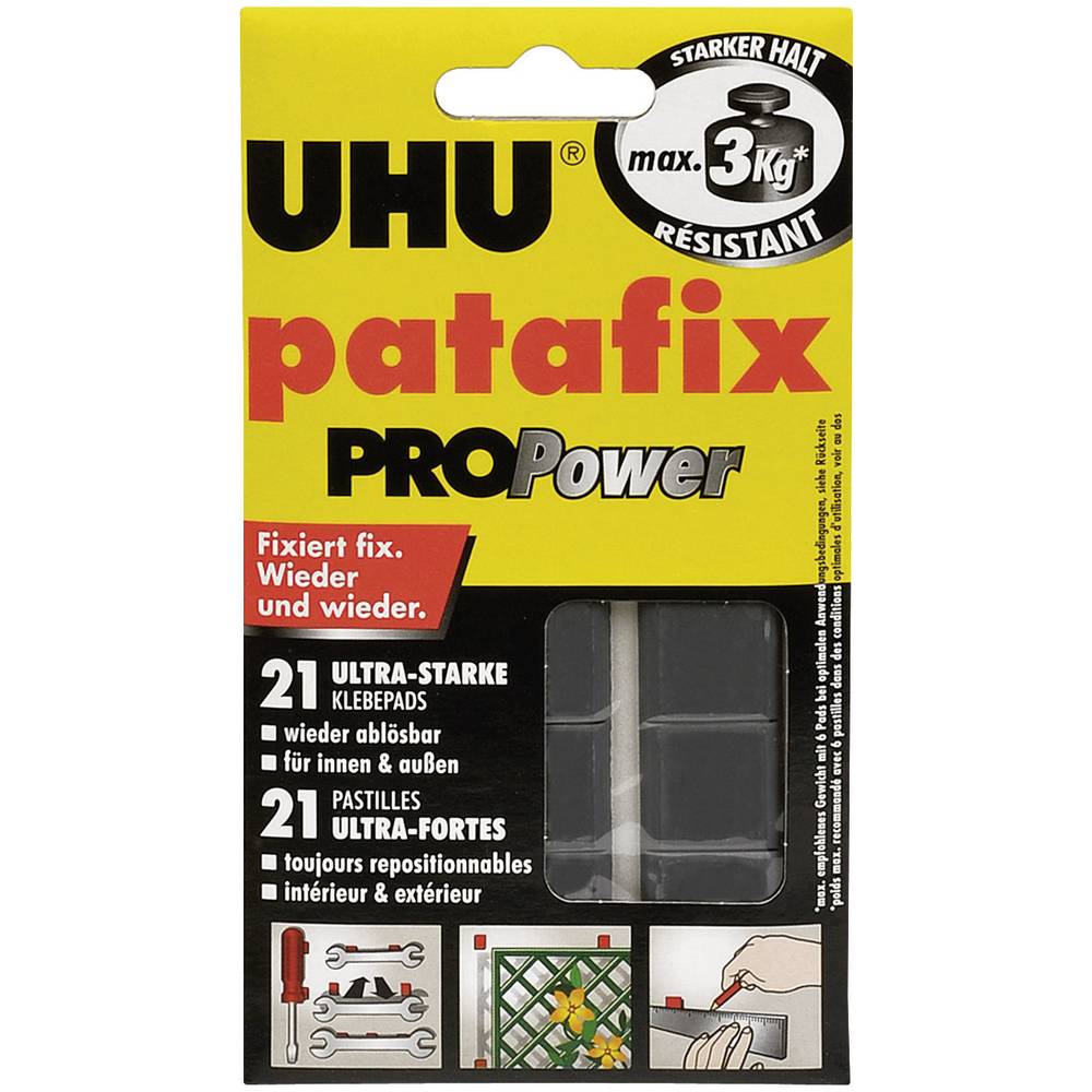 UHU - Patafix PROPower - Antraciet - 21 stuks