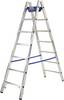 Krause 124937W Aluminium Trede voor dubbele ladder Incl. gereedschapsvlak Werkhoogte (max.): 4.10 m Zilver, Blauw 10.7 kg
