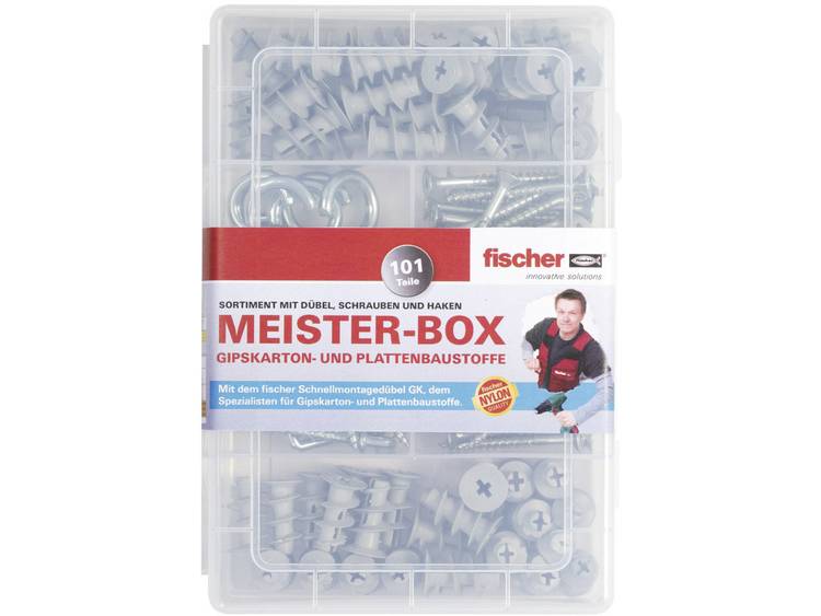 Fischer 513892 Meister-Box met GK-pluggen, schroeven, haakse en ronde haken 101 onderdelen
