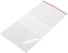 Hersluitbare zak met etiketstrook (b x h) 100 mm x 200 mm Transparant Polyethyleen 1 stuk(s)