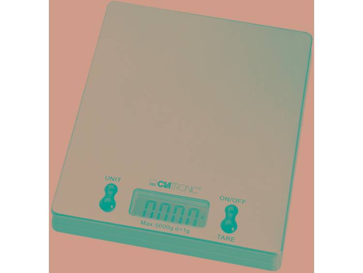 Clatronic KW 3367 Keukenweegschaal Digitaal Weegbereik (max.): 5 kg RVS