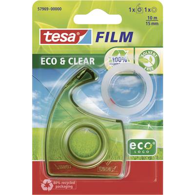 tesa neu 57969-00000-01 tesafilm Eco & Clear Transparant (l x b) 10 m x 15 mm 1 stuk(s)