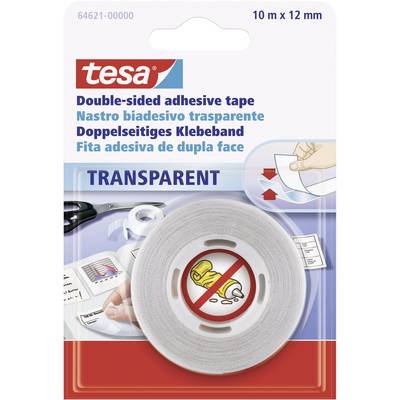 tesa Tesa 64621-00000-07 Dubbelzijdige tape  Transparant (l x b) 10 m x 12 mm 1 stuk(s)